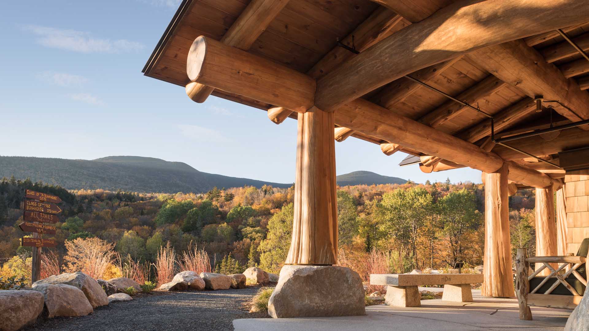 Architecture and design of Moosilauke Ravine Lodge - Warren, New Hampshire